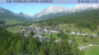 Archived image Webcam Cortina d&#39;Ampezzo: View from ski jump area 08:00