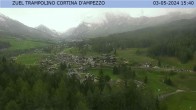 Archived image Webcam Cortina d&#39;Ampezzo: View from ski jump area 15:00
