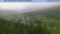 Archived image Webcam Cortina d&#39;Ampezzo: View from ski jump area 13:00