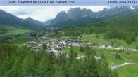 Archived image Webcam Cortina d&#39;Ampezzo: View from ski jump area 13:00