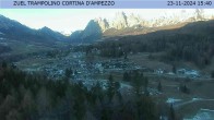 Archived image Webcam Cortina d&#39;Ampezzo: View from ski jump area 15:00