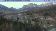 Archived image Webcam Cortina d&#39;Ampezzo: View from ski jump area 17:00