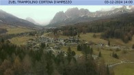 Archived image Webcam Cortina d&#39;Ampezzo: View from ski jump area 13:00