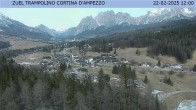 Archived image Webcam Cortina d&#39;Ampezzo: View from ski jump area 11:00