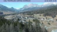 Archived image Webcam Cortina d&#39;Ampezzo: View from ski jump area 13:00