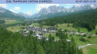 Archived image Webcam Cortina d&#39;Ampezzo: View from ski jump area 11:00