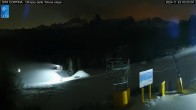 Archived image Webcam Cortina d&#39;Ampezzo: World Cup slope from Rifugio Duca d&#39;Aosta 23:00