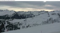 Archiv Foto Webcam Silvretta Montafon: Sicht von Valisera Berg auf Nova Stoba 07:00