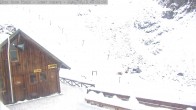 Archiv Foto Webcam Ohau Snowfields: Blick auf die Skihütte 09:00