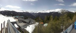 Archived image Webcam Panoramic view See - Top Station Medrigjoch 13:00