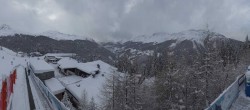 Archived image Webcam Panoramic view See - Top Station Medrigjoch 13:00