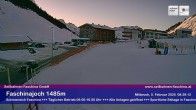 Archived image Webcam Faschina Pass, base station "Stafelalpbahn" 07:00