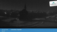 Archived image Webcam Schmittenhöhe: View Chapel 23:00