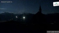 Archived image Webcam Schmittenhöhe: View Chapel 23:00