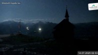 Archived image Webcam Schmittenhöhe: View Chapel 01:00