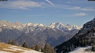 Archiv Foto Webcam Almenwelt Lofer: Blick nach Osten zu den Berchtesgadener Alpen 13:00