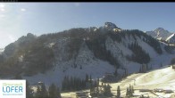 Archived image Webcam Lofer ski resort - Grubhörndl mountain 03:00