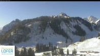 Archived image Webcam Lofer ski resort - Grubhörndl mountain 07:00