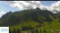 Archived image Webcam Lofer ski resort - Grubhörndl mountain 09:00