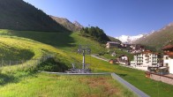 Archiv Foto Webcam Obergurgl: Blick zur Piste vom Hotel Edelweiss & Gurgl 07:00