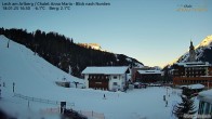 Archiv Foto Webcam Lech am Arlberg: Ausblick Chalet Anna Maria zur Piste 15:00