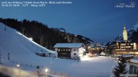 Archiv Foto Webcam Lech am Arlberg: Ausblick Chalet Anna Maria zur Piste 17:00