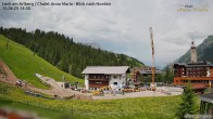 Archiv Foto Webcam Lech am Arlberg: Ausblick Chalet Anna Maria zur Piste 13:00