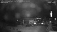 Archiv Foto Webcam Lech am Arlberg: Ausblick Chalet Anna Maria zur Piste 01:00