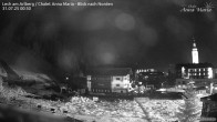 Archiv Foto Webcam Lech am Arlberg: Ausblick Chalet Anna Maria zur Piste 23:00