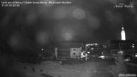 Archiv Foto Webcam Lech am Arlberg: Ausblick Chalet Anna Maria zur Piste 01:00