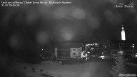 Archiv Foto Webcam Lech am Arlberg: Ausblick Chalet Anna Maria zur Piste 03:00