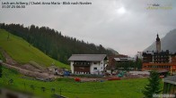 Archiv Foto Webcam Lech am Arlberg: Ausblick Chalet Anna Maria zur Piste 05:00