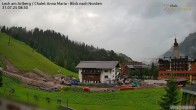 Archiv Foto Webcam Lech am Arlberg: Ausblick Chalet Anna Maria zur Piste 07:00