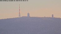 Archiv Foto Webcam Wurmberg: Nordhang / Blick zum Brocken 05:00