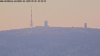 Archiv Foto Webcam Wurmberg: Nordhang / Blick zum Brocken 19:00