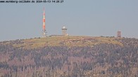 Archiv Foto Webcam Wurmberg: Nordhang / Blick zum Brocken 13:00
