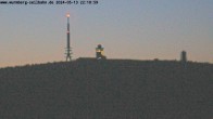 Archiv Foto Webcam Wurmberg: Nordhang / Blick zum Brocken 21:00