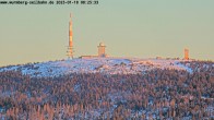 Archiv Foto Webcam Wurmberg: Nordhang / Blick zum Brocken 07:00