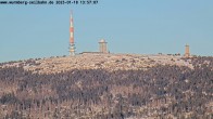 Archiv Foto Webcam Wurmberg: Nordhang / Blick zum Brocken 13:00