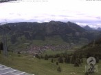 Archiv Foto Webcam Bergstation Hornbahn, Blick Bad Hindelang 13:00