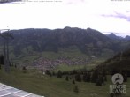 Archiv Foto Webcam Bergstation Hornbahn, Blick Bad Hindelang 15:00