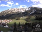 Archiv Foto Webcam Oberjoch: Blick vom Familux Resort aufs Skigebiet am Iseler 17:00