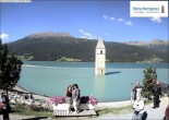 Archived image Webcam The Church Tower in the Lake Resia 04:00