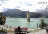 Archived image Webcam The Church Tower in the Lake Resia 08:00