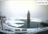 Archived image Webcam The Church Tower in the Lake Resia 02:00