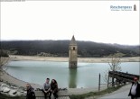 Archiv Foto Webcam Versunkener Turm im Reschensee 13:00