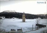 Archiv Foto Webcam Versunkener Turm im Reschensee 07:00