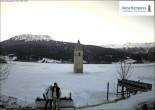 Archiv Foto Webcam Versunkener Turm im Reschensee 15:00