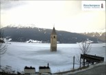 Archiv Foto Webcam Versunkener Turm im Reschensee 07:00