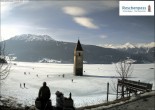 Archiv Foto Webcam Versunkener Turm im Reschensee 13:00